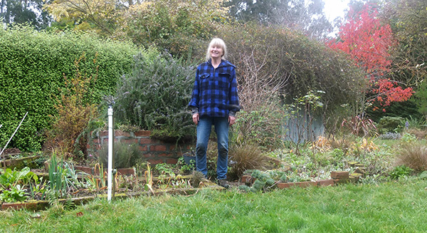  Me in front of my Herb Spiral. 