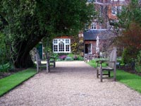 garden-bench-lined-path